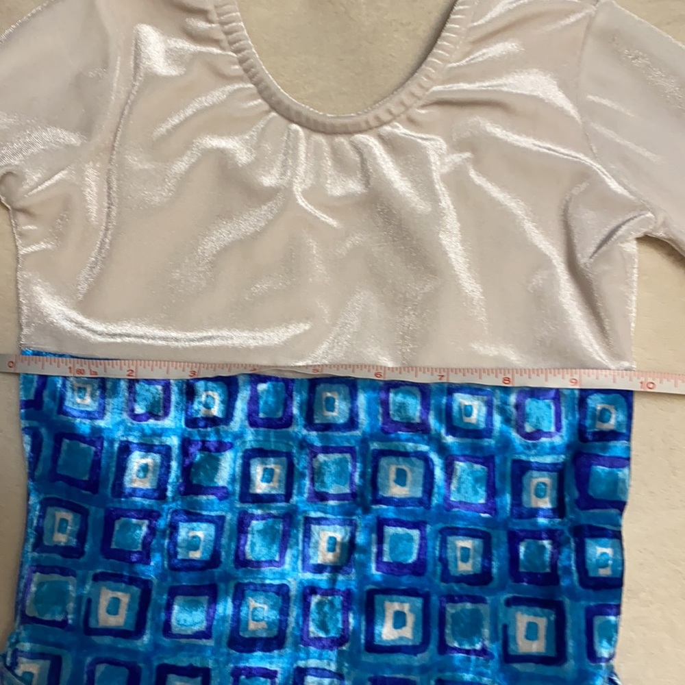 Blue white figure skating dress - Picture 5 of 6